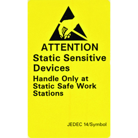 70501 Jedec anti-statische waarschuwingslabels voor verpakkingen en printplaten